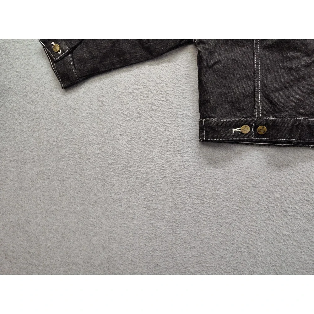 French Toast Boy Jacket XS Black Denim 100% Cotton Long Sleeve‎ Regular Pockets
